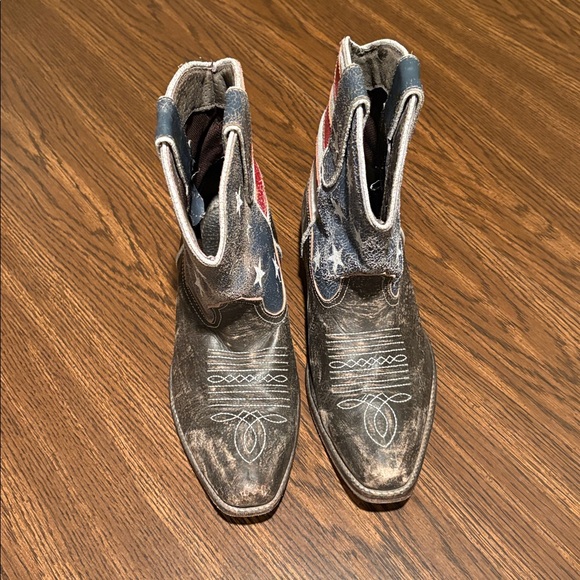 Roper American Beauty Flag Ankle Boots - Picture 4 of 16